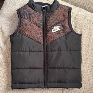 Nike Black and Brown Animal Print Vest